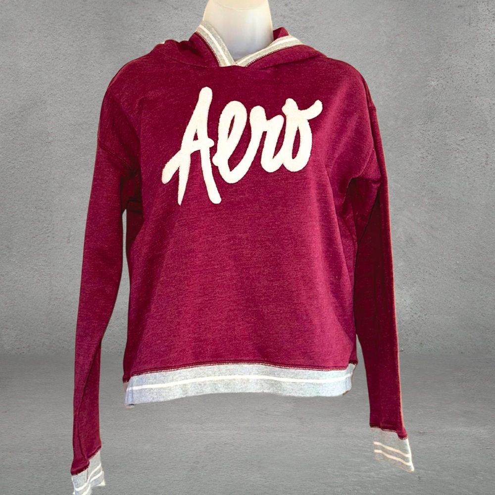 Maroon Aeropostale Hoodie with White Logo